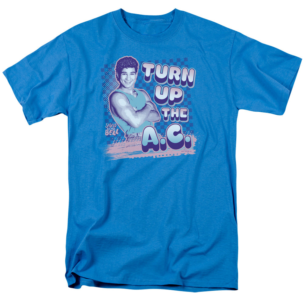 Saved By The Bell Turn Up The Ac Mens T Shirt Turquoise