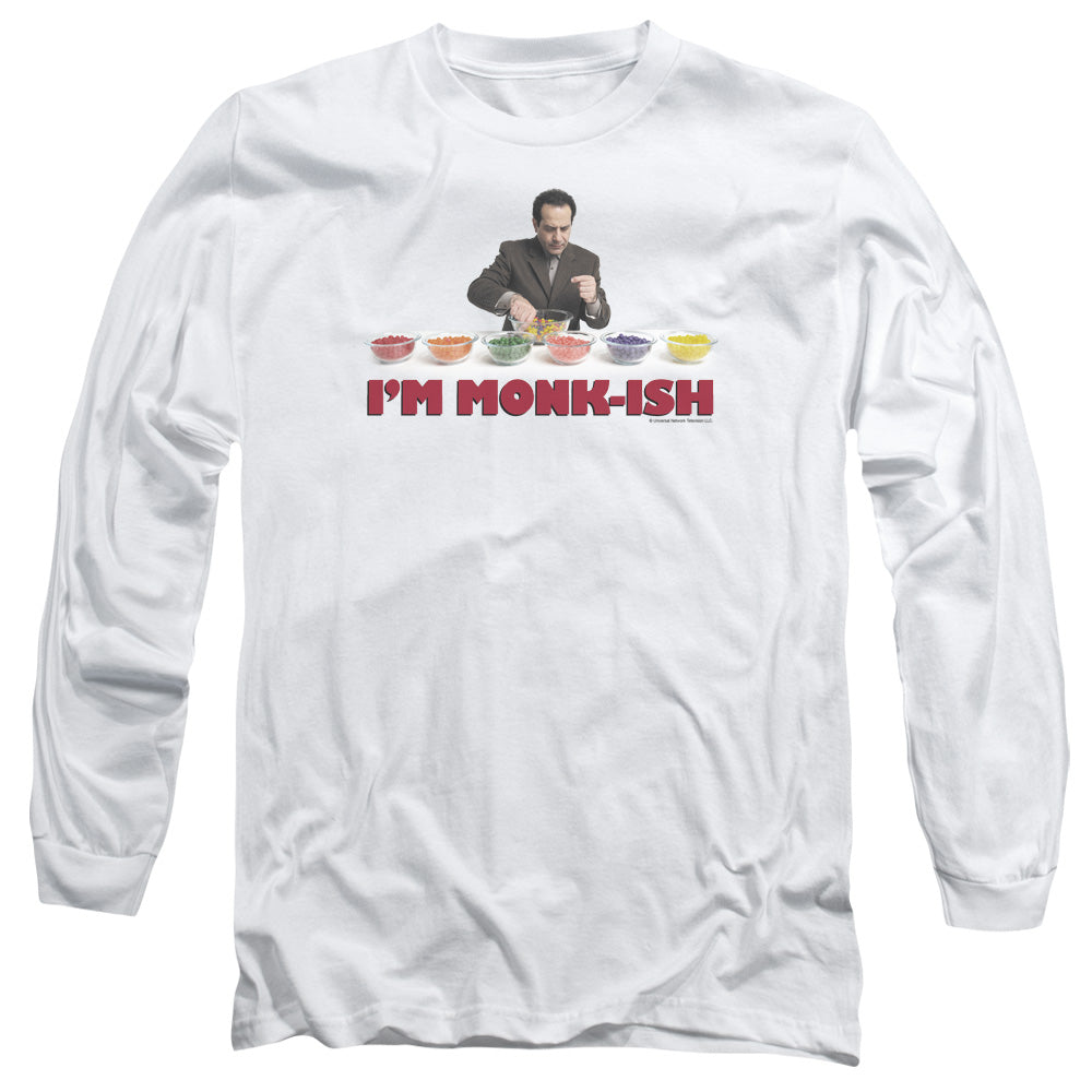 Monk Im Monk Ish Mens Long Sleeve Shirt White