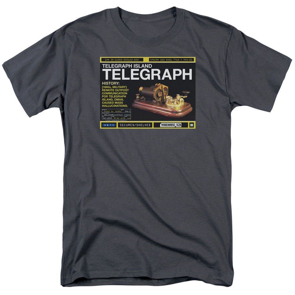 Warehouse 13 Telegraph Island Mens T Shirt Charcoal