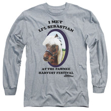 Load image into Gallery viewer, Parks And Rec Lil Sebastian Mens Long Sleeve Shirt Athletic Heather
