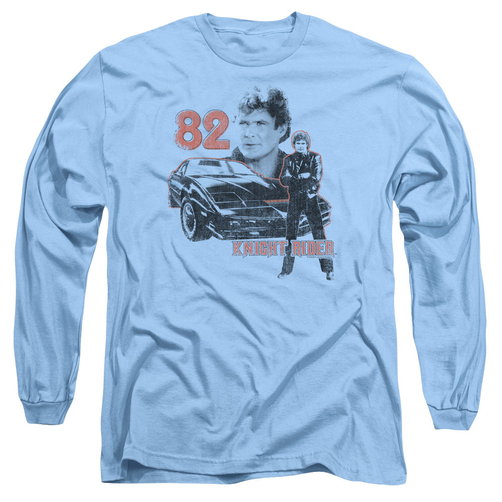 Knight Rider Kitt Consol Mens Long Sleeve Shirt Carolina Blue Officially Licensed