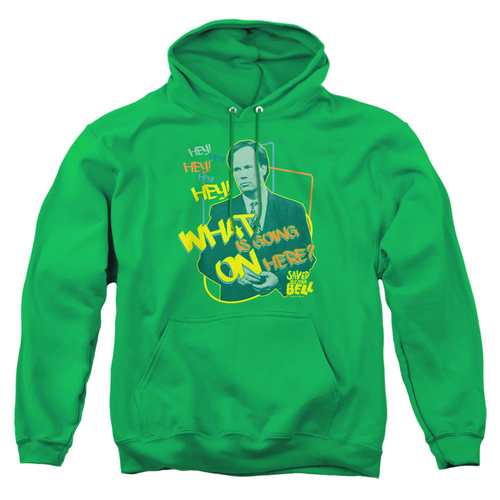 Saved By The Bell Mr. Belding Mens Hoodie Kelly Green