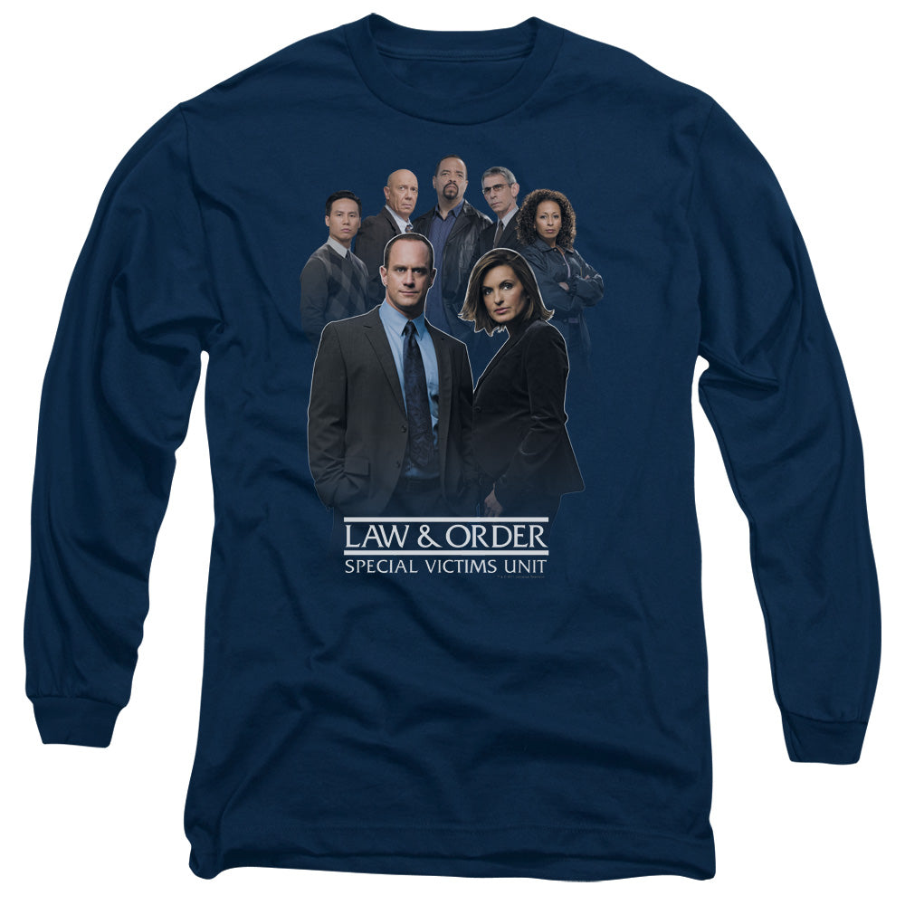 Law And Order Svu Team Mens Long Sleeve Shirt Navy Officially Licensed