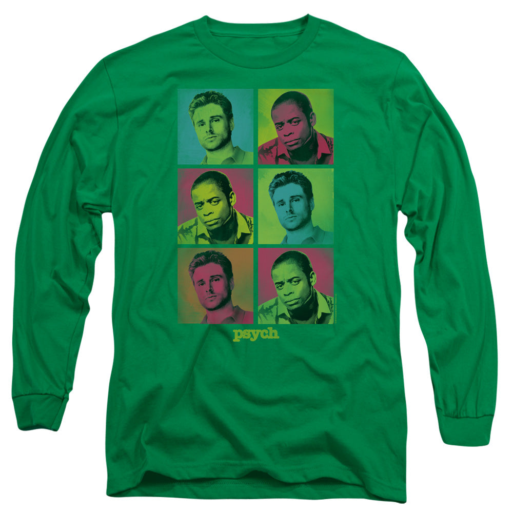 Psych Squared Mens Long Sleeve Shirt Kelly Green