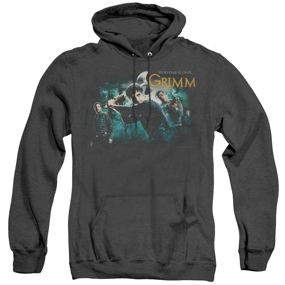 Grimm Storytime Is Over Heather Mens Hoodie Black