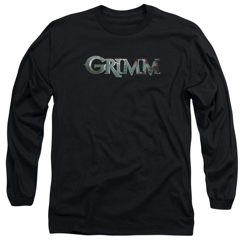 Grimm Bloody Logo Mens Long Sleeve Shirt Black Black