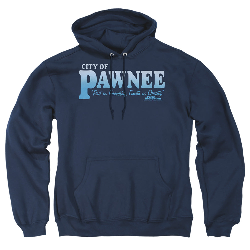 Parks And Rec Pawnee Mens Hoodie Navy