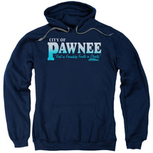 Load image into Gallery viewer, Parks And Rec Pawnee Mens Hoodie Navy

