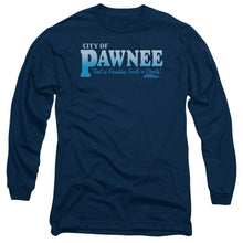 Load image into Gallery viewer, Parks And Rec Pawnee Mens Long Sleeve Shirt Navy
