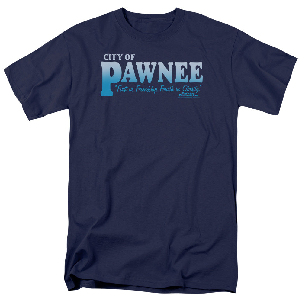Parks And Rec Pawnee Mens T Shirt Navy