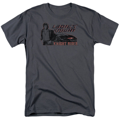 Knight Rider Ladies Knight Mens T Shirt Charcoal