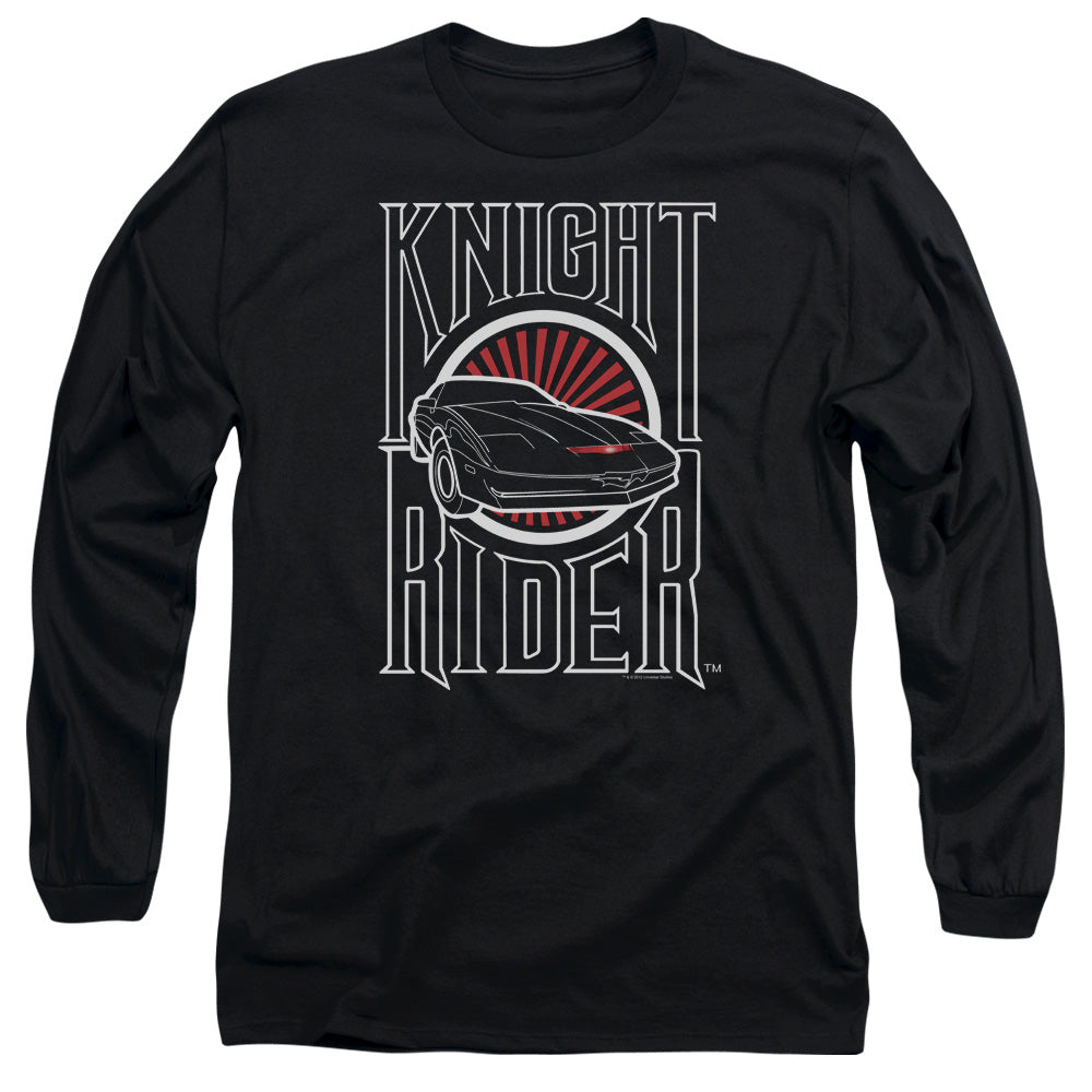 Knight Rider Logo Mens Long Sleeve Shirt Black Officially Licensed
