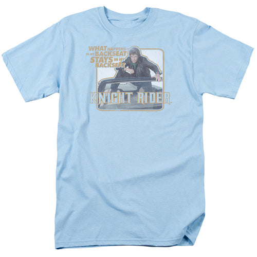 Knight Rider Back Seat Mens T Shirt Light Blue