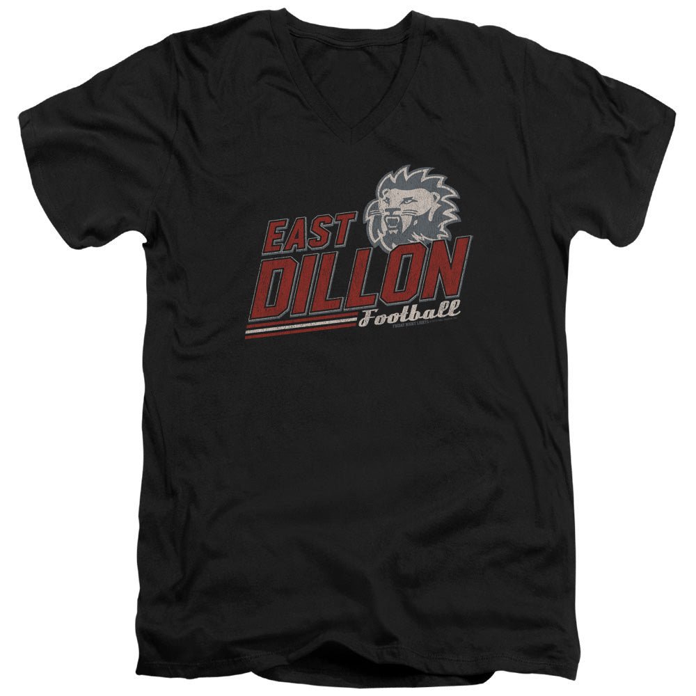 Friday Night Lights Athletic Lions Mens Slim Fit V Neck T Shirt Black
