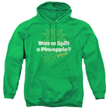 Load image into Gallery viewer, Psych Pineapple Split Mens Hoodie Kelly Green
