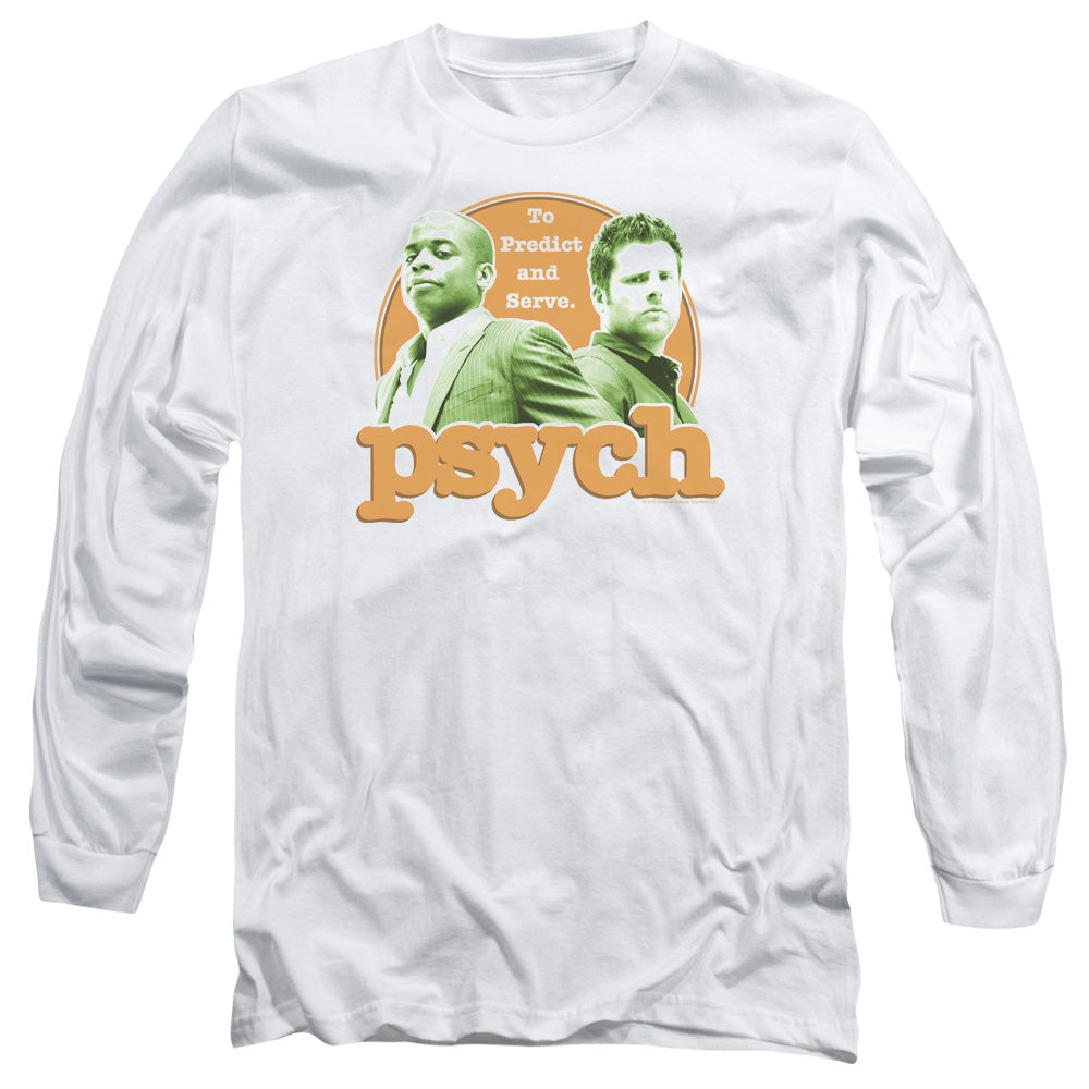 Psych Predictable Mens Long Sleeve Shirt White