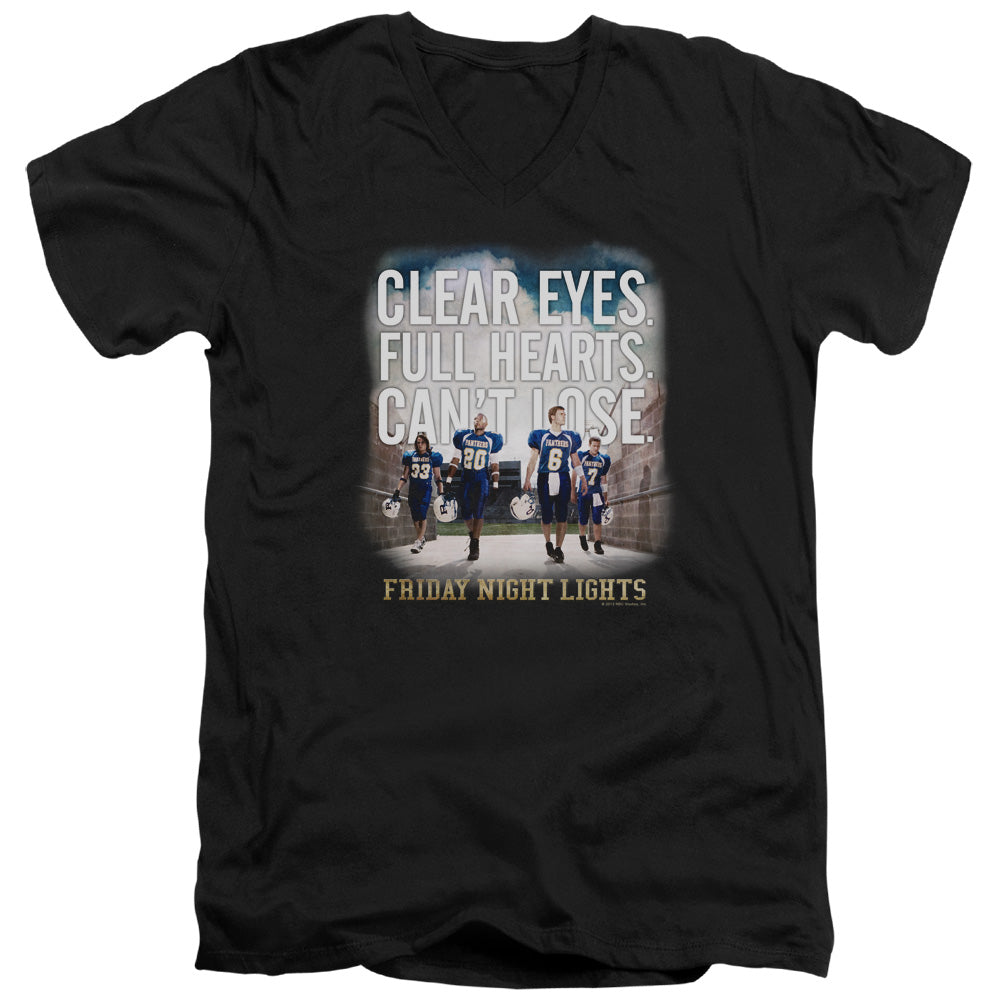 Friday Night Lights Motivated Mens Slim Fit V Neck T Shirt Black