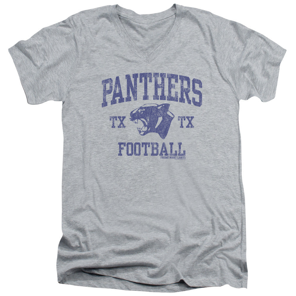 Friday Night Lights Panther Arch Mens Slim Fit V Neck T Shirt Athletic Heather
