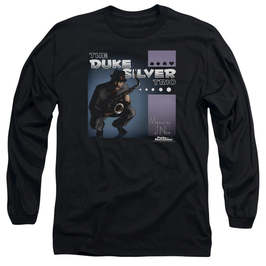 Parks And Rec Album Cover Mens Long Sleeve Shirt Black