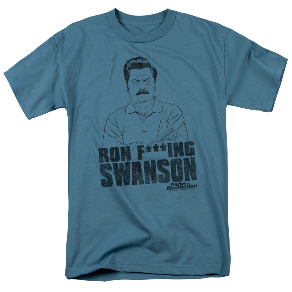 Parks And Rec Swanson Mens T Shirt Slate