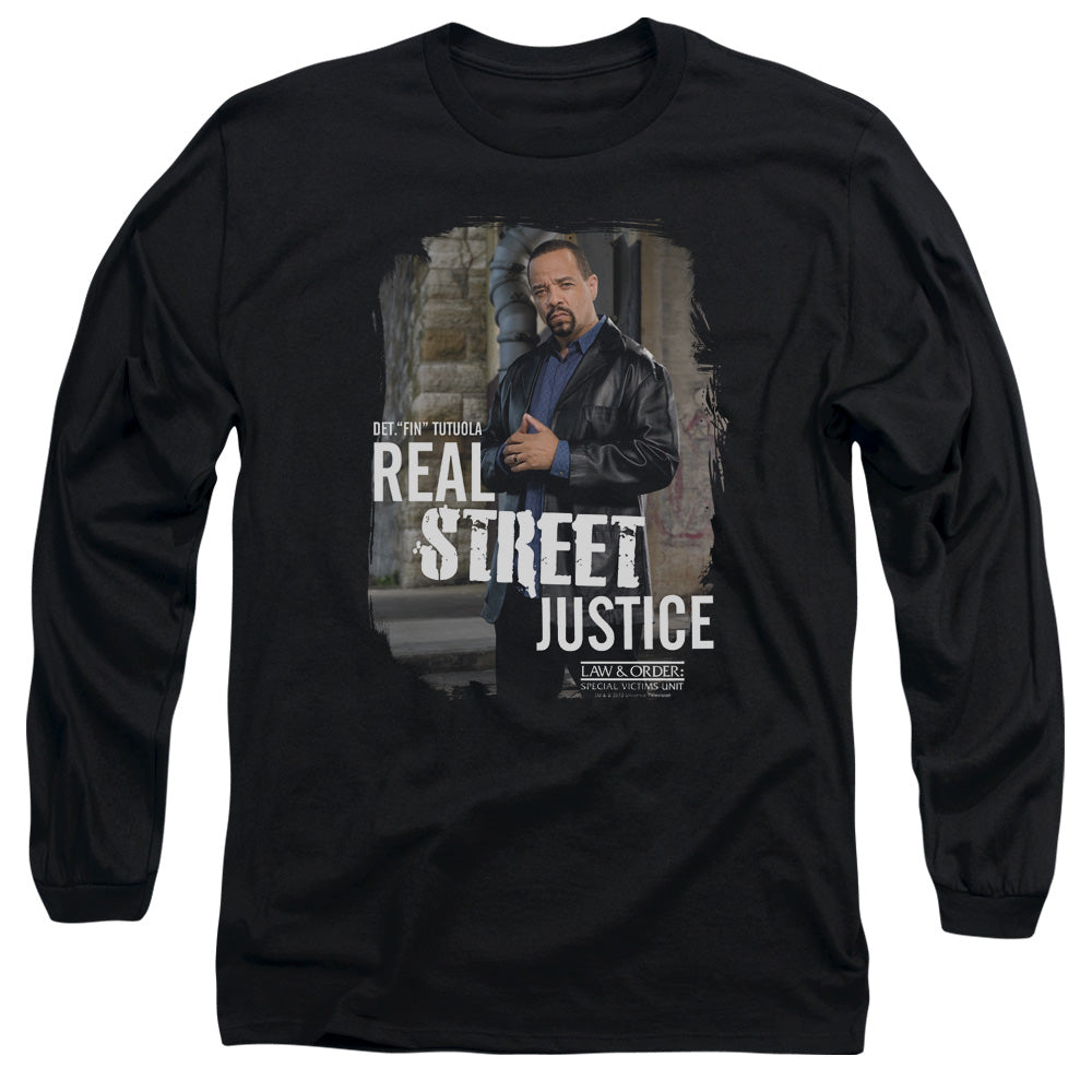 Law And Order Svu Street Justice Mens Long Sleeve Shirt Black Officially Licensed