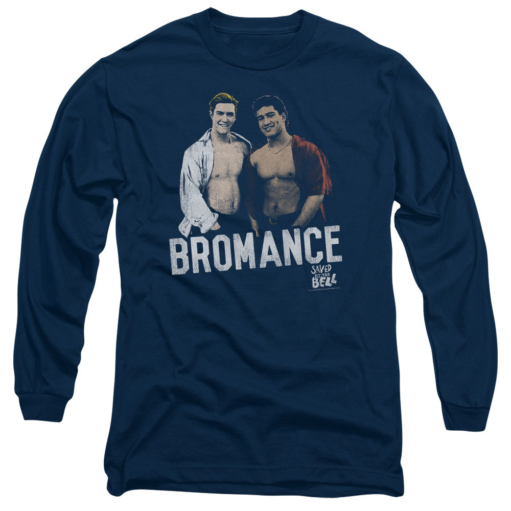 Saved By The Bell Bromance Mens Long Sleeve Shirt Navy