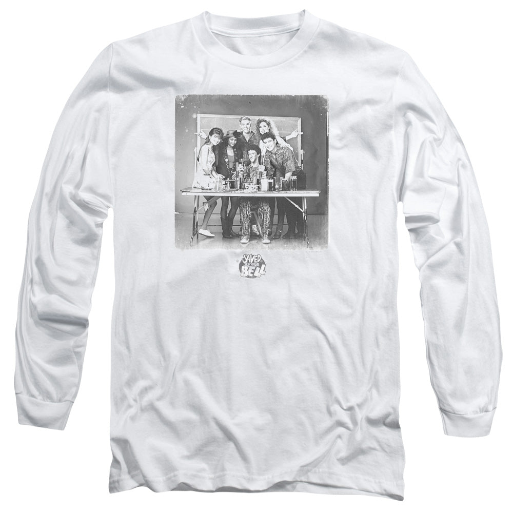 Saved By The Bell Class Photo Mens Long Sleeve Shirt White