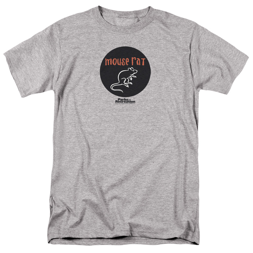 Parks & Rec Mouse Rat Circle Mens T Shirt Athletic Heather