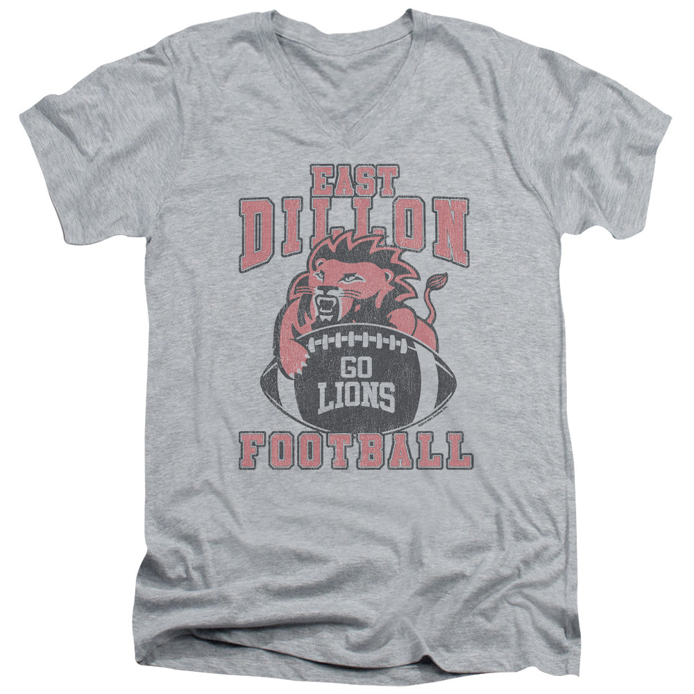Friday Night Lights Go Lions Mens Slim Fit V Neck T Shirt Heather Athletic Heather