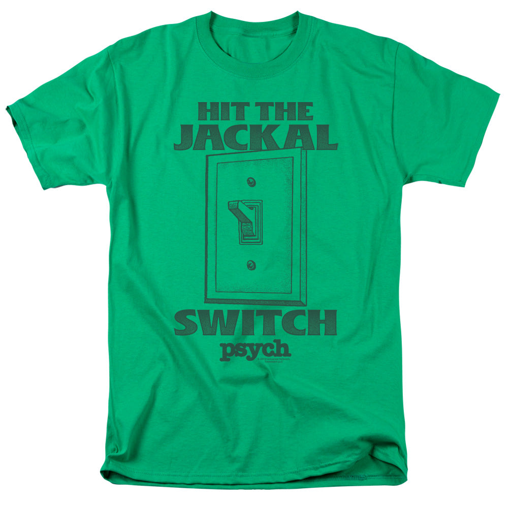 Psych Jackal Switch Mens T Shirt Kelly Green