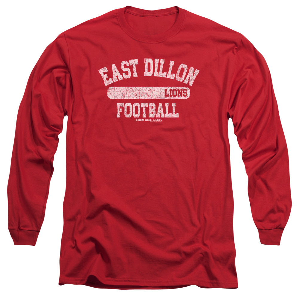 Friday Night Lights Lions Pill Box Mens Long Sleeve Shirt Red Red