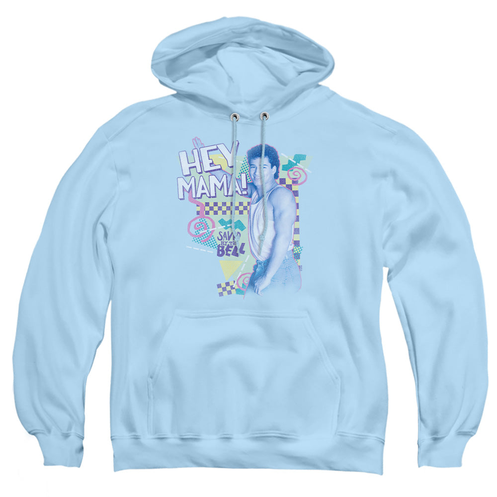 Saved By The Bell Hey Mama Mens Hoodie Light Blue