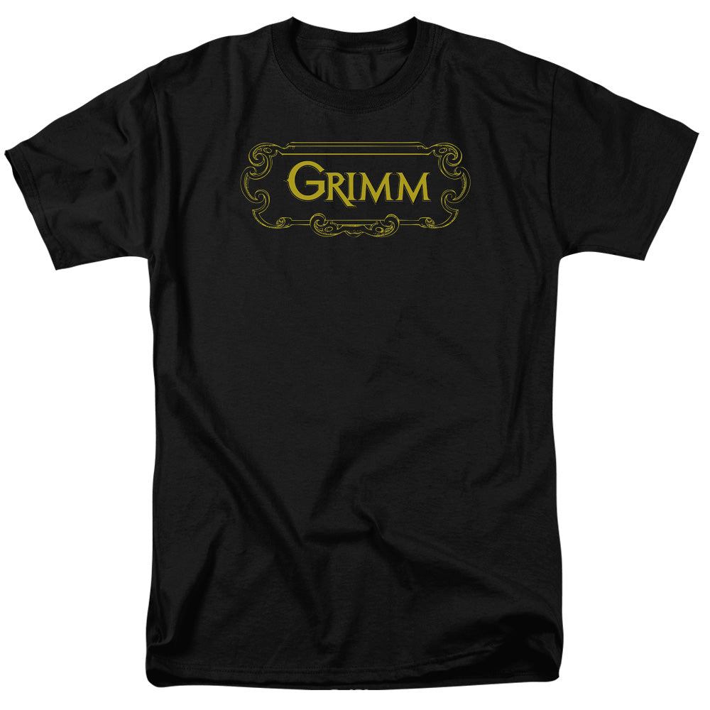 Grimm Plaque Logo Mens T Shirt Black Black