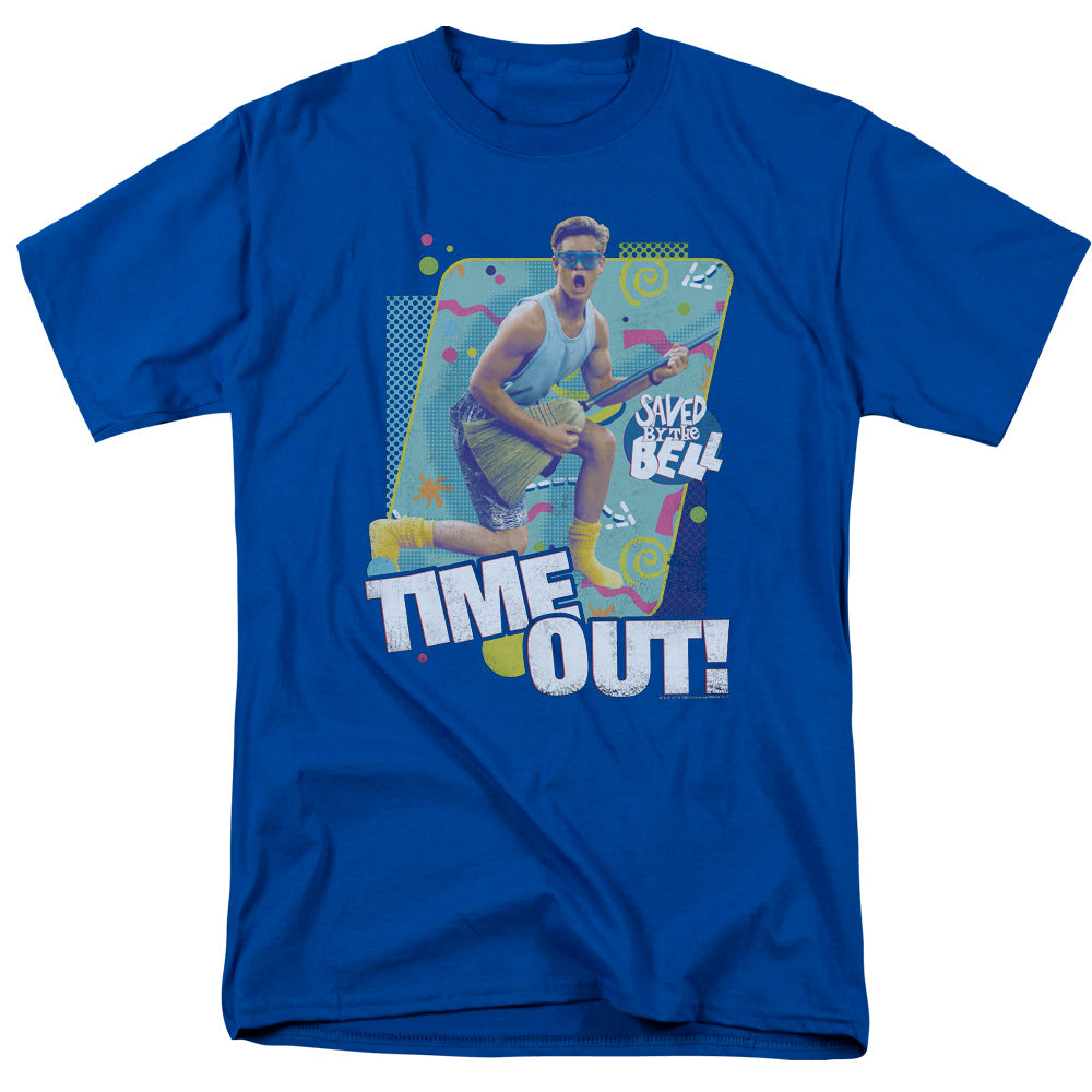 Saved By The Bell Time Out Mens T Shirt Royal