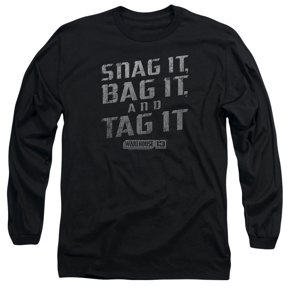 Warehouse 13 Snag It Mens Long Sleeve Shirt Black
