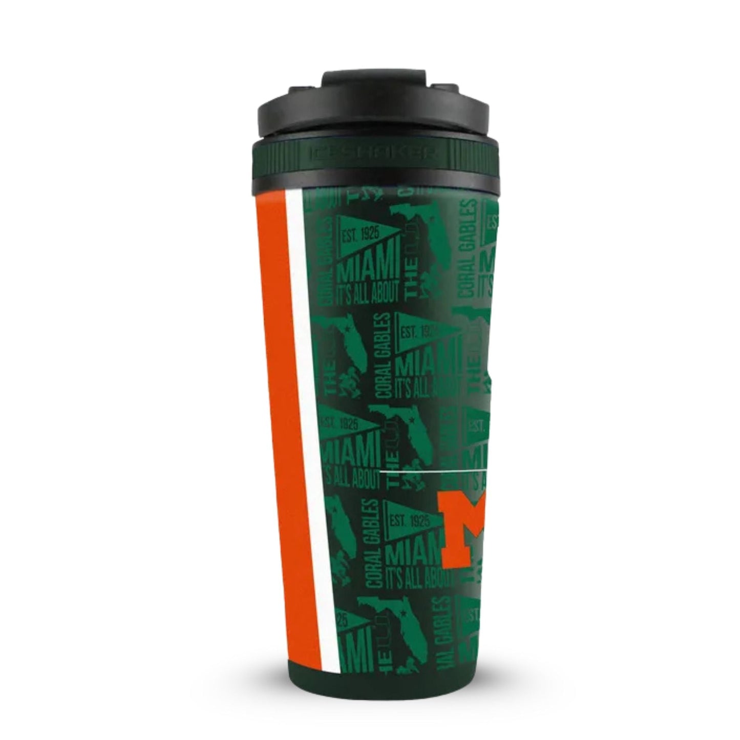 University of Miami 26oz Ice Shaker Cup Officially Licensed