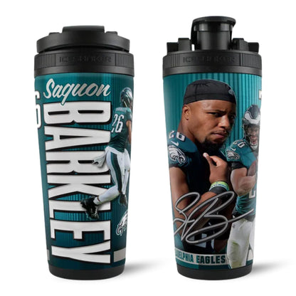 Official Saquon Barkley Philadelphia Eagles 4D 26oz Ice Shaker Cup Officially Licensed