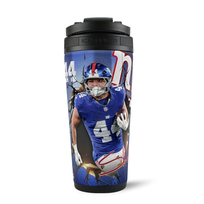 Official Cam Skattebo NY Giants 4D 26oz Ice Shaker Cup Officially Licensed