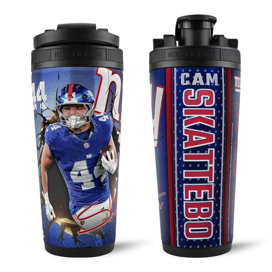 Official Cam Skattebo NY Giants 4D 26oz Ice Shaker Cup Officially Licensed