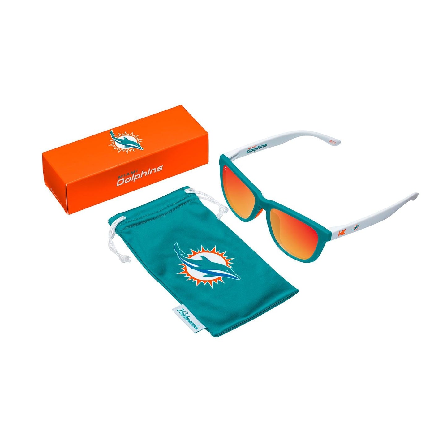 Miami Dolphins Premiums Sport Officially Licensed Knockaround Sunglasses