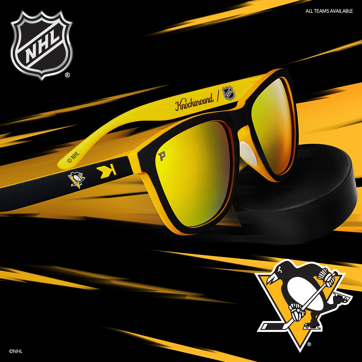 Pittsburgh Penguins Officially Licensed Knockaround Sunglasses