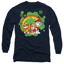 Load image into Gallery viewer, Paw Patrol St. Patrick&#39;S Day Team Mens Long Sleeve Shirt Navy
