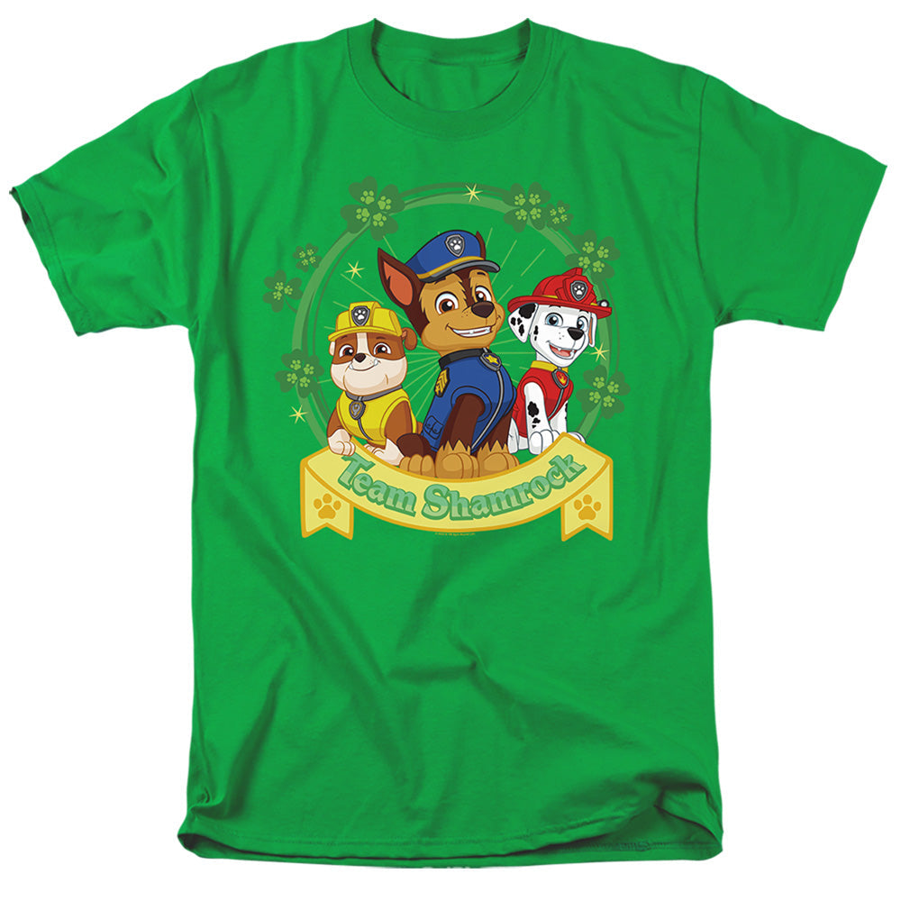 Paw Patrol St. Patrick'S Day Team Shamrock Mens T Shirt Kelly Green