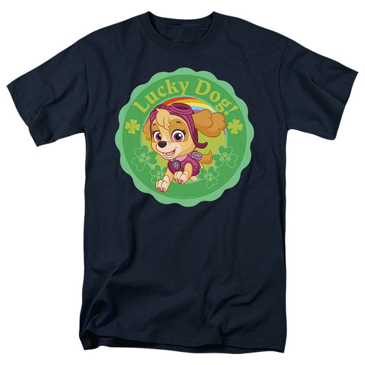 Paw Patrol St. Patrick'S Day Lucky Dog Mens T Shirt Navy
