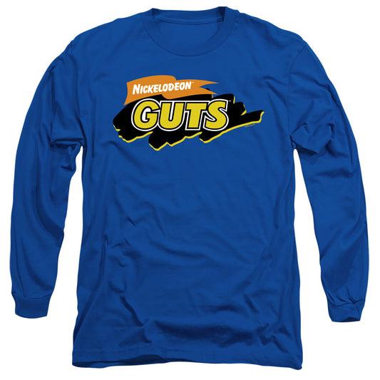 Nickelodeon Guts Guts Logo Mens Long Sleeve Shirt Royal Blue