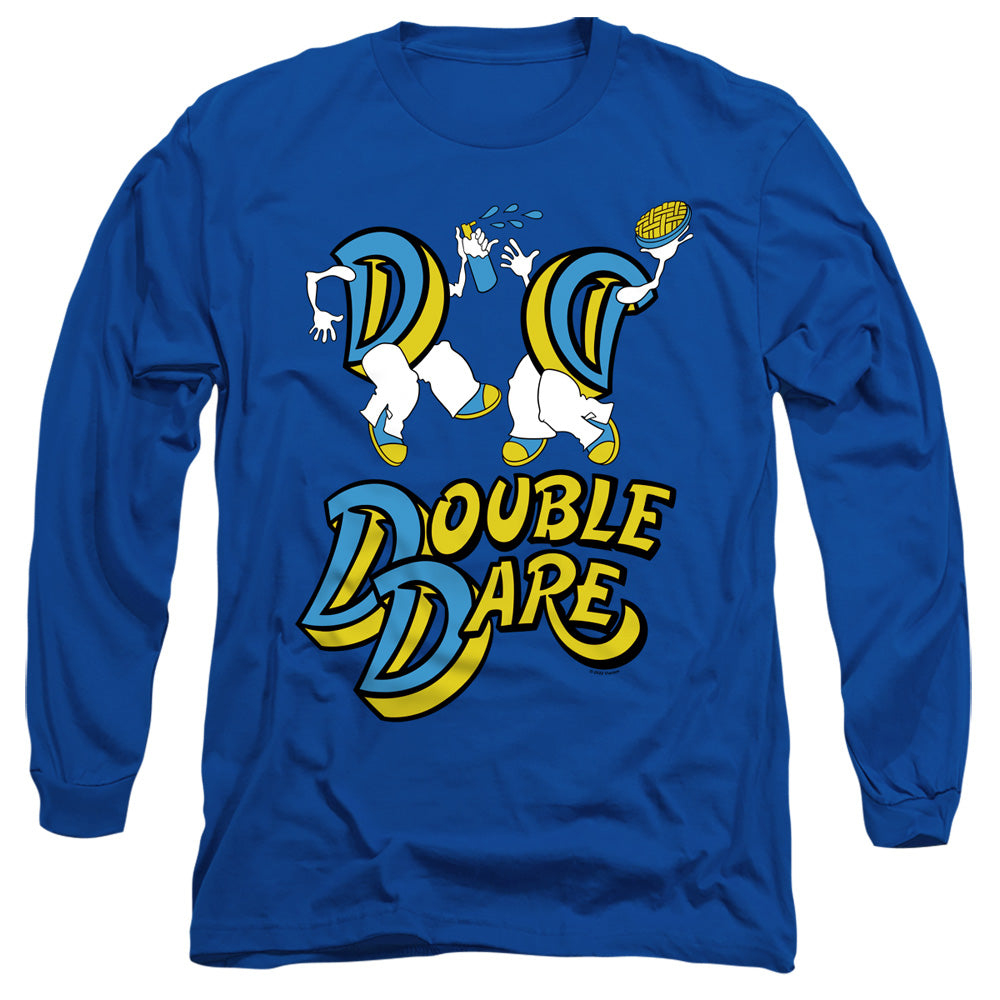 Double Dare Vintage Double Dare Logo Mens Long Sleeve Shirt Royal Blue