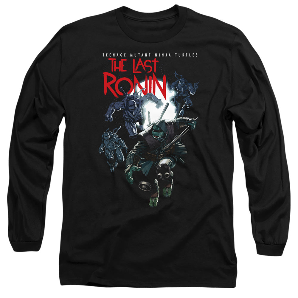 Tmnt Four Turtles Leap Mens Long Sleeve Shirt Black Officially Licensed