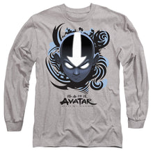 Load image into Gallery viewer, Avatar The Last Airbender Airbender Blue And Black Kanji Mens Long Sleeve Shirt Athletic Heather
