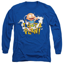 Load image into Gallery viewer, Rugrats Tommy Pickles Has A Plan Mens Long Sleeve Shirt Royal Blue
