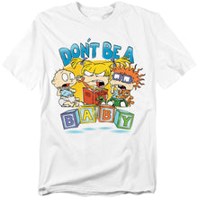 Load image into Gallery viewer, Rugrats Dont Be A Baby Blocks Mens T Shirt White

